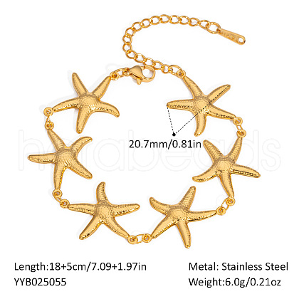 Stainless Steel Link Bracelets for Women RL7382-7-1