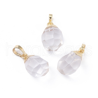 Natural Quartz Crystal Pendants X-G-G845-07G-06-1