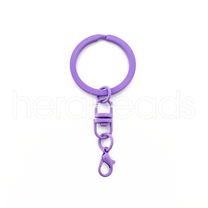 Spray Painted Iron Keychain Swivel Clasps FIND-WH0111-355I-1