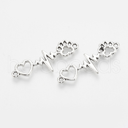 Tibetan Style Alloy Connectors Charms TIBE-N003-10AS-NF-1