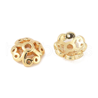 Brass Bead Caps KK-V015-03G-01-1