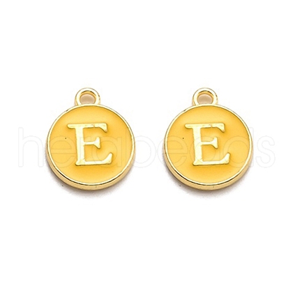 Golden Plated Alloy Enamel Charms ENAM-Q437-13E-1