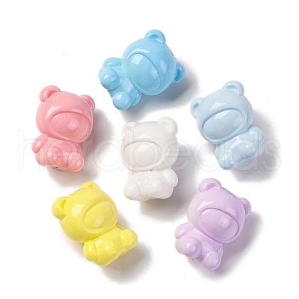 Baking Painted Opaque Acrylic Beads MACR-F080-20-1