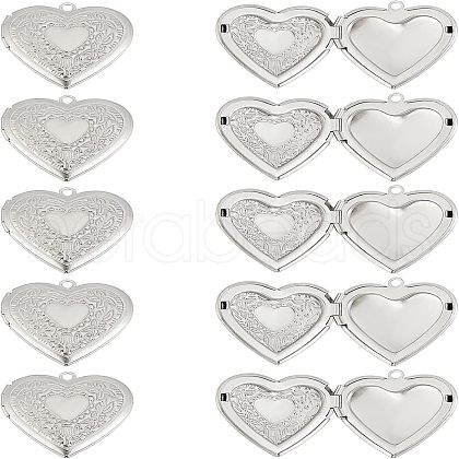 Unicraftale 304 Stainless Steel Locket Pendants STAS-UN0017-48P-1