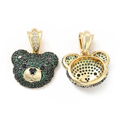 Brass Micro Pave Cubic Zirconia Pendant KK-H441-01B-G-1