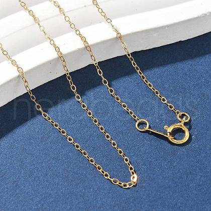 Brass Cable Chain Necklaces for Women Men NJEW-Z068-02G-01-1