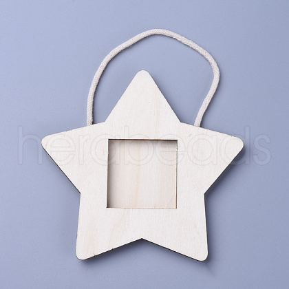 Wood Pendants WOOD-WH0021-16-1