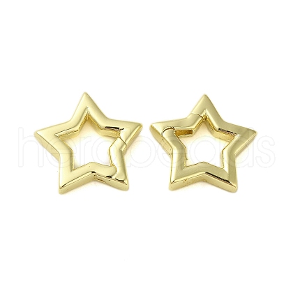 Brass Spring Gate Rings KK-B089-09G-1