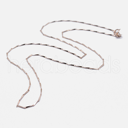 925 Sterling Silver Chain Necklaces STER-F039-40cm-08RG-1