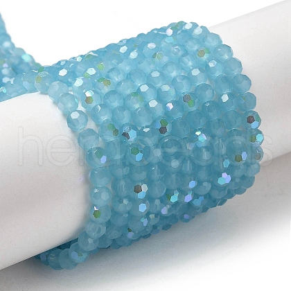 Imitation Jade Glass Beads Strands EGLA-A035-J4mm-L04-1