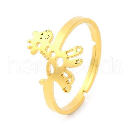 201 Stainless Steel Adjustable Ring for Women RJEW-D082-04G-1