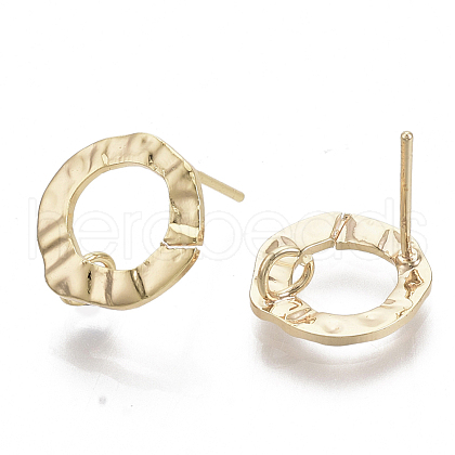 Brass Stud Earring Findings KK-T056-01G-NF-1