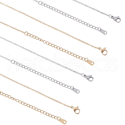 Unicraftale 304 Stainless Steel Cable Chain Necklaces NJEW-UN0001-19-1