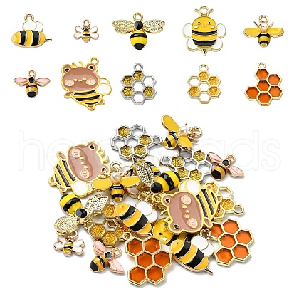20Pcs 10 Styles Alloy Enamel Pendants FIND-YW0004-72-1
