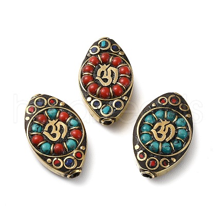 Handmade Tibetan Style Beads KK-G473-01AG-1
