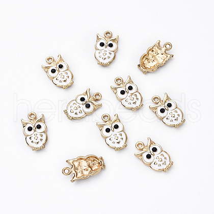 10Pcs Alloy Enamel Pendants ENAM-YW0004-56C-1