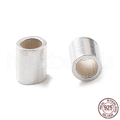 925 Sterling Silver Spacer Tube Beads STER-Z006-01C-S-1