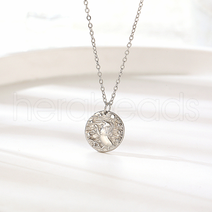 Elegant Stainless Steel Lion Pendant Necklace for Women's Daily Wear OB1738-2-1