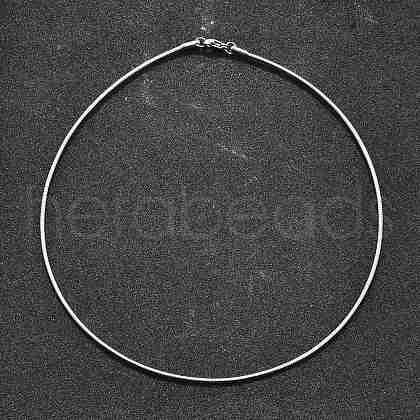 Non-Tarnish Casual Style 304 Stainless Steel Choker Necklaces X-STAS-O037-02P-1