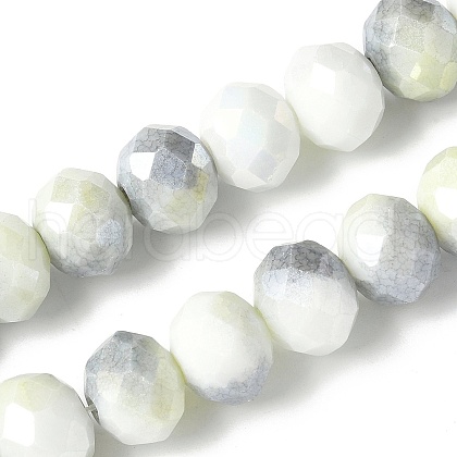 Electroplate Handmade Lampwork Beads Strands LAMP-S068-11F-1