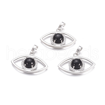 Natural Dyed & Heated Black Agate Pendants G-L512-H13-1