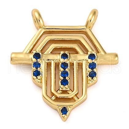 Brass Micro Pave Cubic Zirconia Pendants KK-K339-10A-03-1