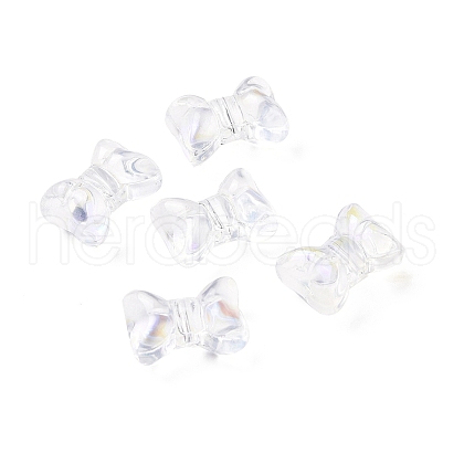 Transparent Spray Painted Glass Beads GLAA-I050-11E-1