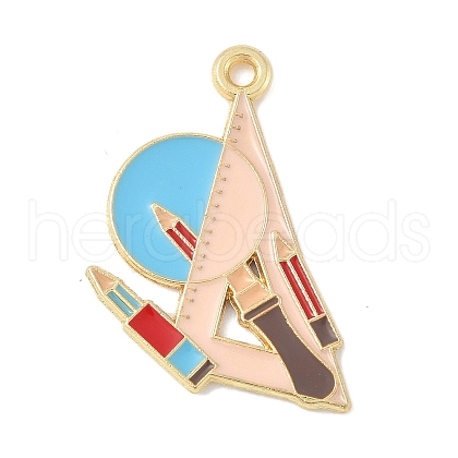 School Supplies Alloy Enamel Pandants FIND-M083-03B-G01-1