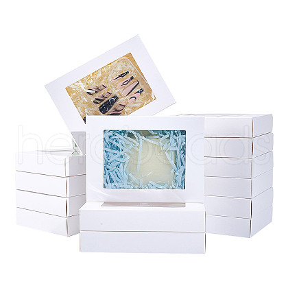 Rectangle Paper Biscuit Boxes with Clear Window CON-WH0107-02C-02-1