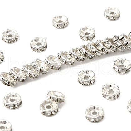 Brass Grade B Rhinestone Spacer Beads RSB038-B01-1