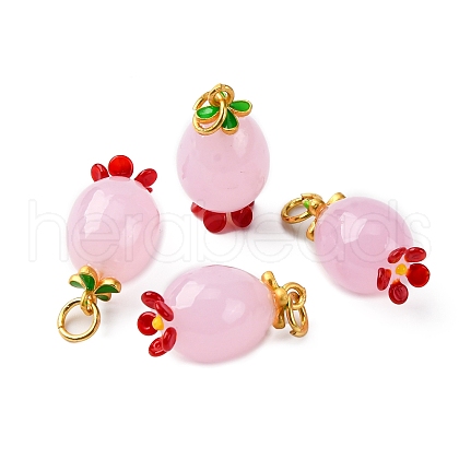 Handmade Lampwork Pendants LAMP-Z012-01G-01-1