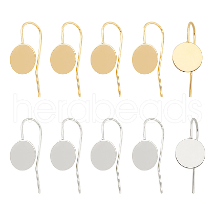 Brass Earring Hooks KK-FH0001-25-1