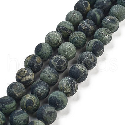 Natural Kambaba Jasper Beads Strands G-F520-53-12mm-1
