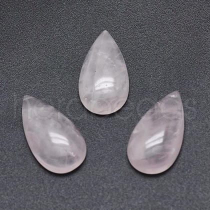 Natural Rose Quartz Cabochons G-P384-Q07-1