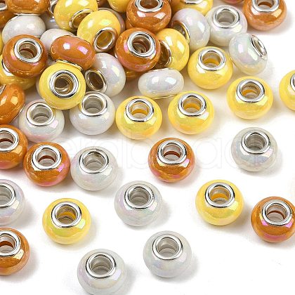 Opaque Resin European Beads RESI-C059-01F-1
