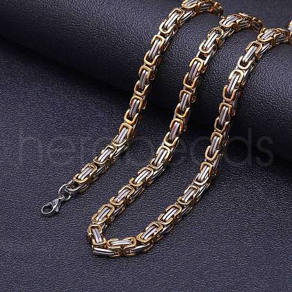 Titanium Steel Byzantine Chains Necklace for Men FS-WG56795-187-1