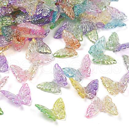 UV Plating Transparent Acrylic Beads MACR-L007-13-1