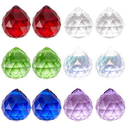 SOFPLATE Teardrop Transparent K9 Glass Pendants GLAA-SP0001-22-1
