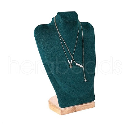 Bust Shaped Velvet Jewelry Necklace Display Stands ODIS-B002-02B-02-1