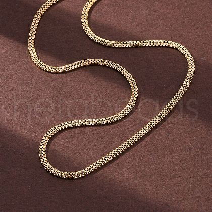 2.5MM 304 Stainless Steel Double Box Chain Necklaces NJEW-Q013-05G-1