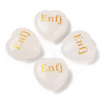 Natural Quartz Crystal Heart Engraving MBTI Figurines Statues for Home Office Desk Decorations G-K353-05M-1