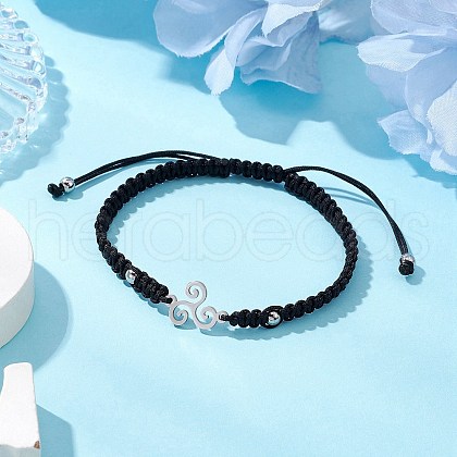 Braided Nylon Cord Adjustable Bracelets BJEW-JB11597-01-1