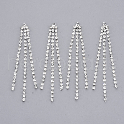 Brass Rhinestone Cup Chain Big Pendants KK-R129-09S-1