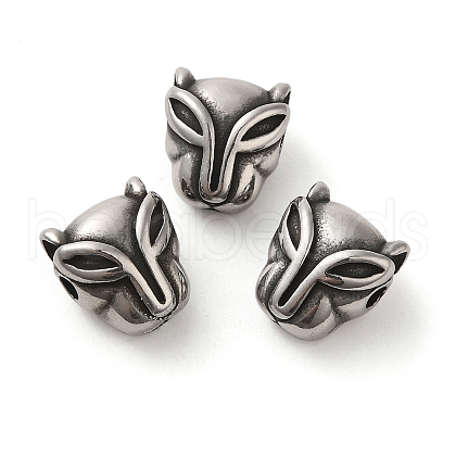 Leopard 304 Stainless Steel Beads STAS-E215-03AS-1