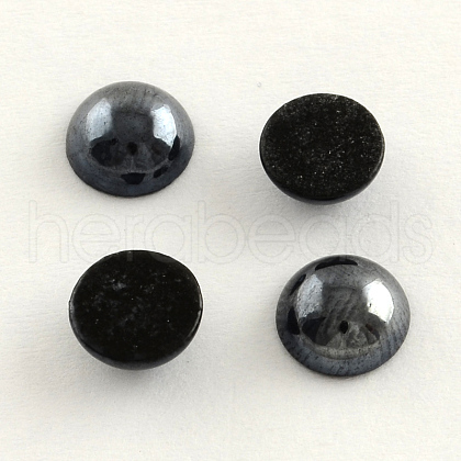 Pearlized Plated Opaque Glass Cabochons PORC-S801-3mm-12-1
