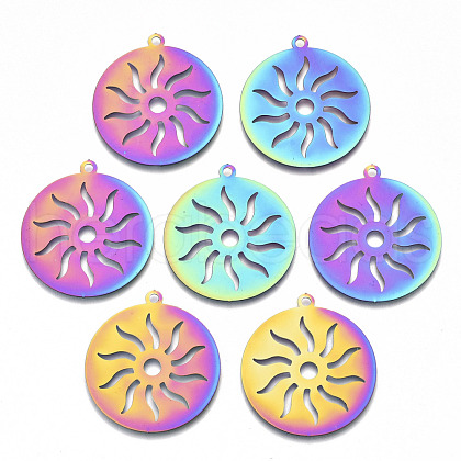 Ion Plating(IP) 201 Stainless Steel Pendants STAS-R114-013-1