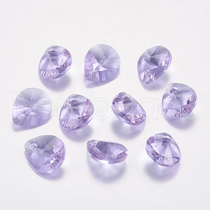 Faceted Glass Rhinestone Pendants RGLA-F053-E-371-1