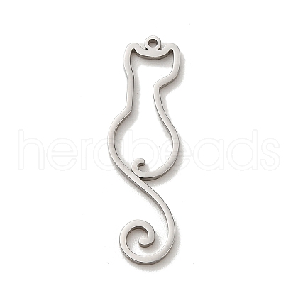 304 Stainless Steel Pendants STAS-O005-09P-1