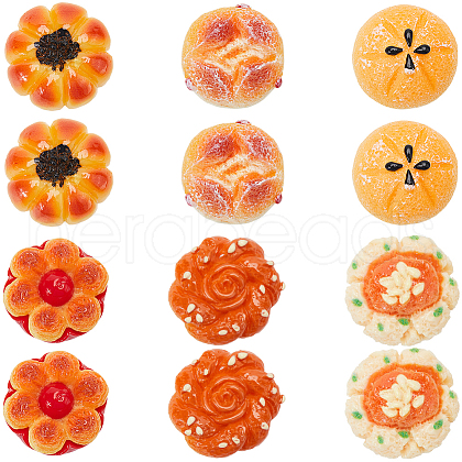 SUNNYCLUE 48Pcs 6 Styles Opaque Resin Imitation Food Decoden Cabochons CRES-SC0002-84-1