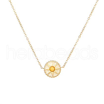 Stylish Stainless Steel Gold-Plated Cat Eye Necklace and Bracelet UJ8969-5-1